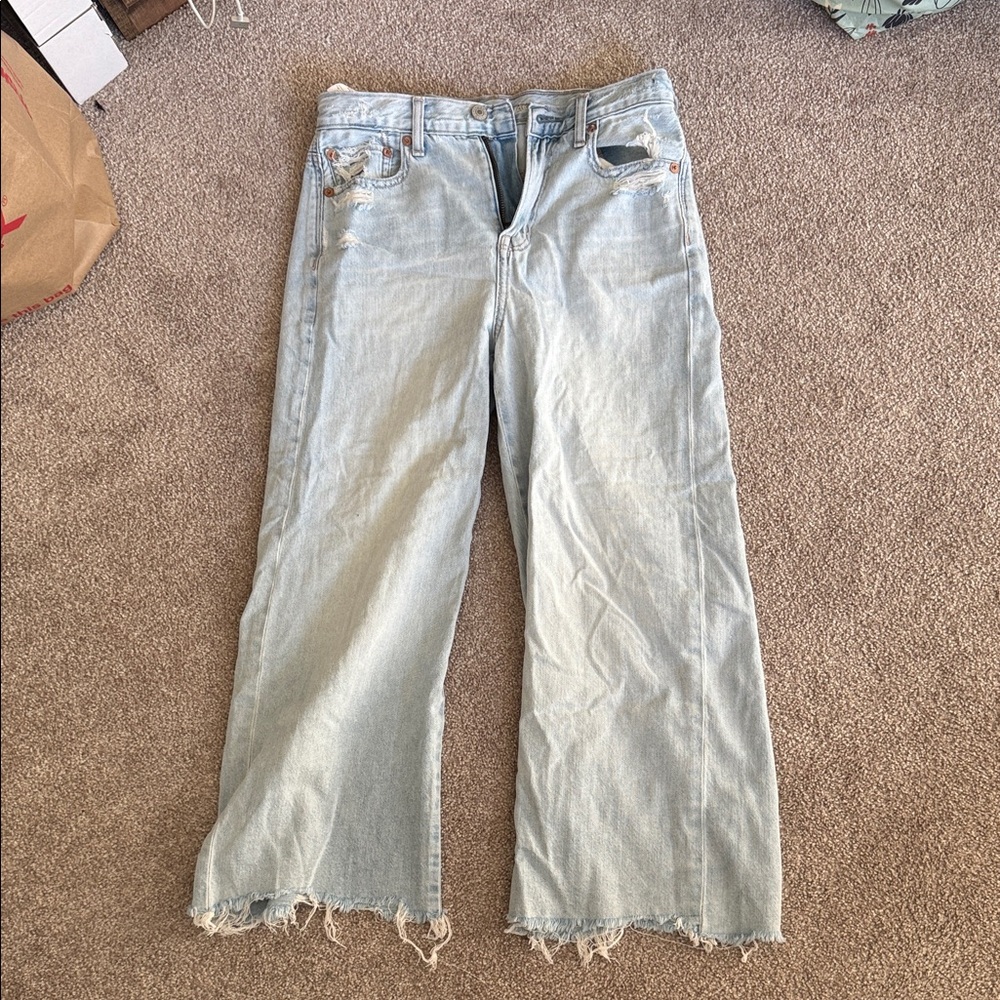 American Eagle Blue Distressed Women Jeans